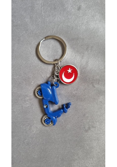 Motor Anahtarlık Mavi