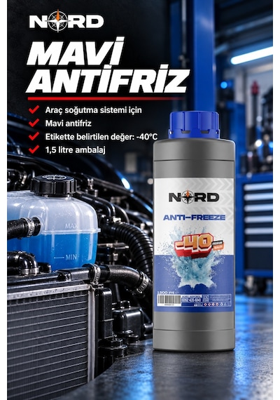 Nord Premium Quality Mavi Antifriz -40 C 1,5 L
