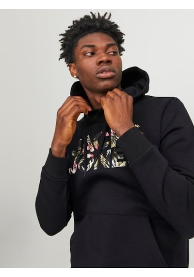 Jack & Jones Jack&jones 12250682 Jjejeff Crop Logo Sweat Siyah