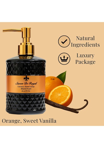 Lexroo Luxury Vegan Sıvı Sabun Black Pearl 500 Ml, Portakal, Vanilya