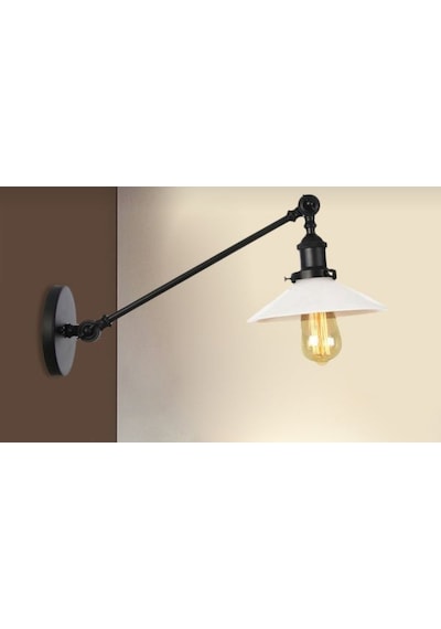 Mylights Mat Siyah Akrobatik Aplik Okuma Lambası Duvar Aplik Siyah