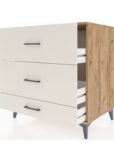 Kronos Şifonyer 3 Çekmeceli 88x59x96 Çam-aytaşı Atlas Çam