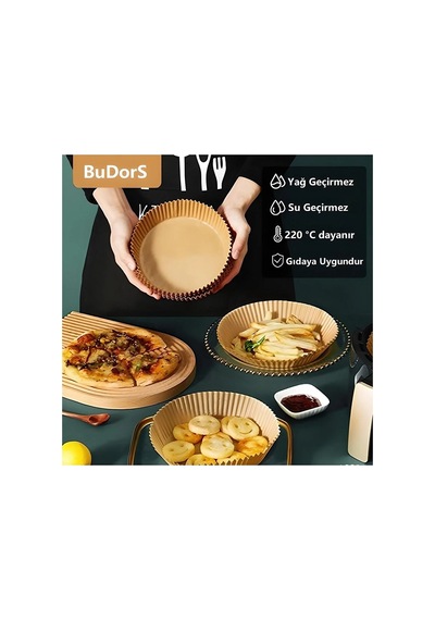 Air Fryer Fritöz Pişirme Kağıdı 50 Adet