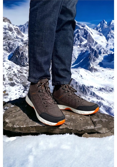Liger Outdoor Bot Ayakkabı Kışlık Dayanıklı Sağlam Taban Bağcıklı Kahverengi-kahve Kahverengi