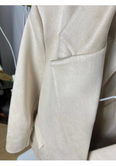 Byemelika Süet Blazer Bej Ekru