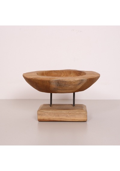 Carvıng - Teak Ağacından Oyma Masa Üstü Dekor 30x18 Cm
