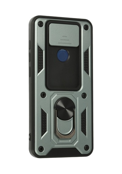 Xiaomi Redmi Note 9 Uyumlu Kılıf Pars Lens Yüzüklü Silikon - Yeşil