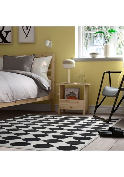 Ikea Vandplats Halı 100 X 133 Cm Beyaz - Siyah
