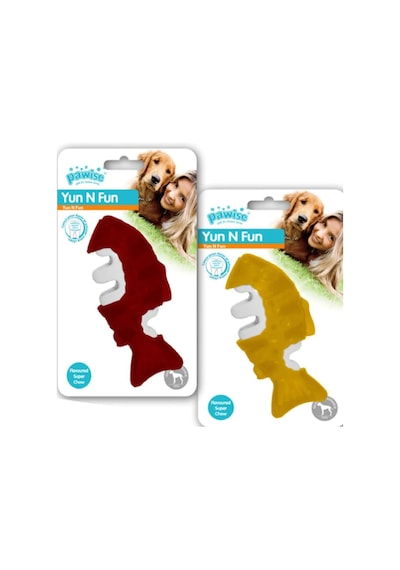 Pawise Yum N Fun 12.5 CM Balık Aromalı Köpek Çiğneme Oyuncağı Çok Renkli