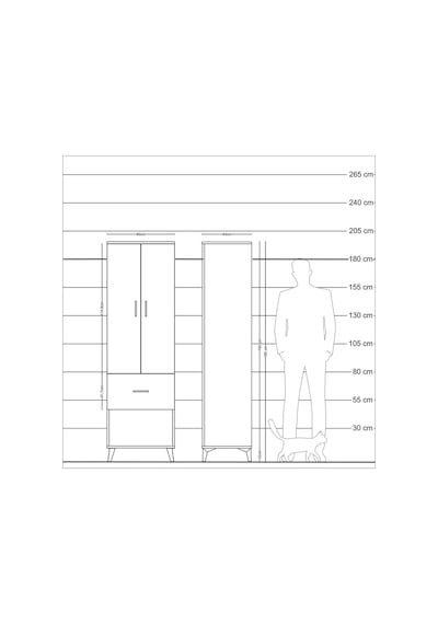 Hyperion Dolap 4 Raflı Tek Çekmeceli 2 Kapaklı 60x44x195 Ayta... Aytaşı