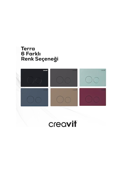 Creavit Terra Parlak Krom Kaplama Kumanda Paneli GP9004.00 Krom