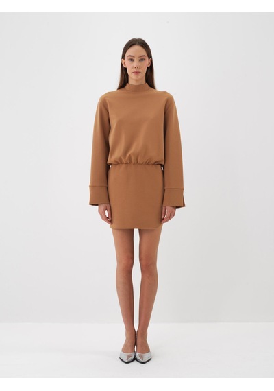Xint Camel Oversize Pamuklu Elbise 286228