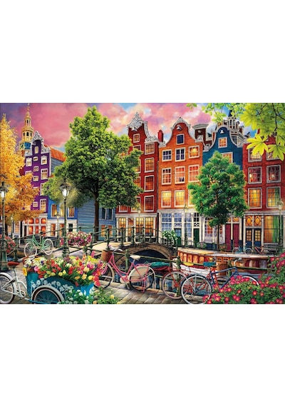 Ks Games 1000 Parça Amsterdam'da Harika Günbatımı Puzzle