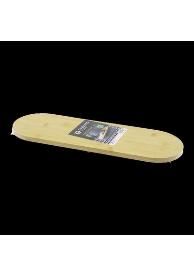 Jenerik Oval Bambu Ahşap Sunum Tepsisi 15x44x1.5 Cm 1 Cm Ayaklı