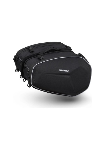 Genişleyebilir Yan Çanta Seti 46-58 Lt Universal 2kask siyah