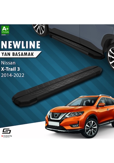 S-dizayn Nissan X-trail T32 Newline Siyah Yan Basamak 183 Cm 2014