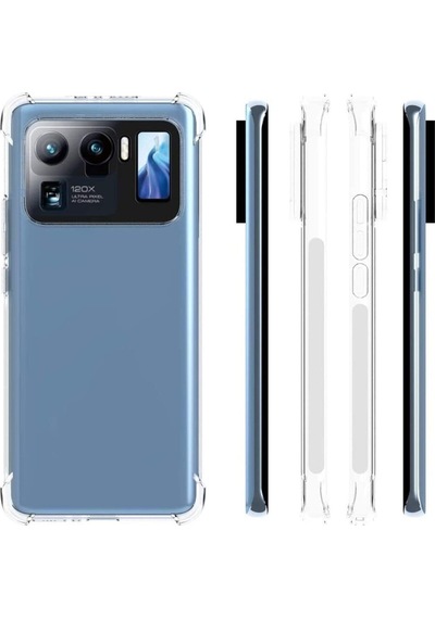 Xiaomi Uyumlu Mi 11 Ultra Kapak Kamera Korumalı Airbag Antishock Köşe Korumalı Şeffaf Silikon Kılıf