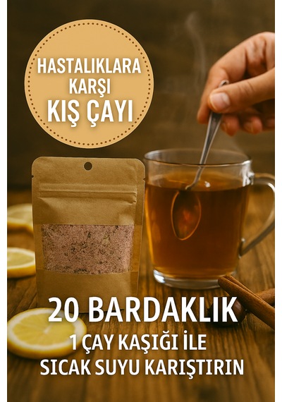 Doğal Karışım Kış Çayı,nane, Limon, Okaliptus, Dut, Zencefil, Kuşburnu,pancar Şekeri 20 Bardaklık