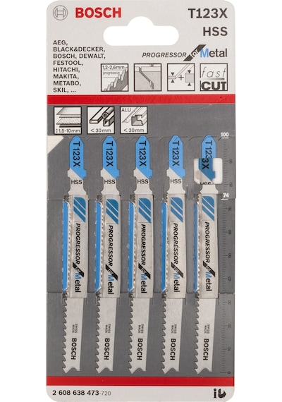 Bosch T 123 X Progressor For Metal Dekupaj Testeresi Bıçağı 5'Li - 2608638473
