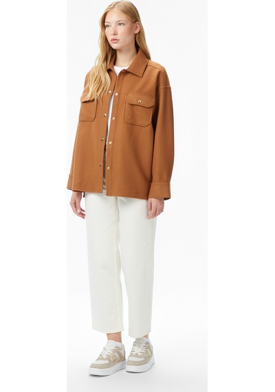 Nautica Kadın Kahverengi Regular Fit Gömlekdüz47w507t