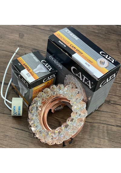 Cata Papatya Cam Spot Ct-6596 Takım Halinde Beyaz Işık