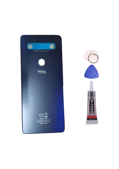 Tcl 10se Mavi Arka Kapak Batarya Kapağı Pil Kapağı Yapışkan Ve Sökme Aparatıyla Beraber Full Set Mavi