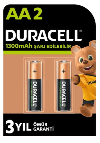 Duracell Şarj Edilebilir Aa 1300 Mah Kalem Pil, 2'li