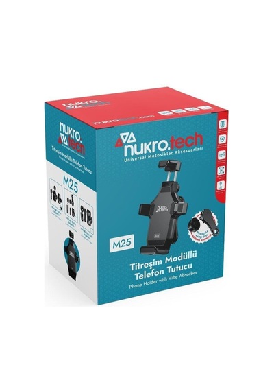 Nukrotech M25 Titreşim Modüllü Telefon Tutucu Siyah