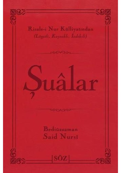 Şualar (Büyük Boy - İki Renk) - Bediüzzaman Said-i Nursi - Söz Basım Yayın