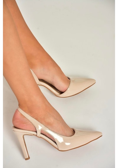 Fox Shoes U404589408 Ten Rugan İnce Topuklu Kadın Ayakkabı Ten