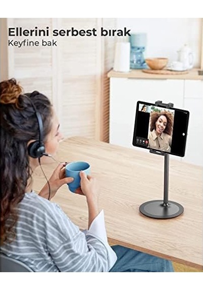 Saiji S3e 360 Ayarlanabilir Tablet Ve Telefon Tutucu Stand Siyah