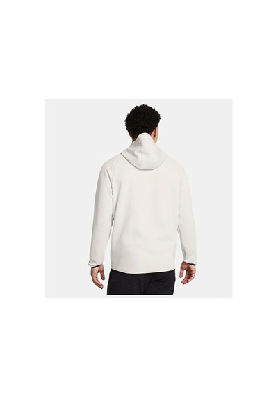 Under Armour Full Zip Unstoppable Fleece Erkek Ekru Kapüşonlu Ceket