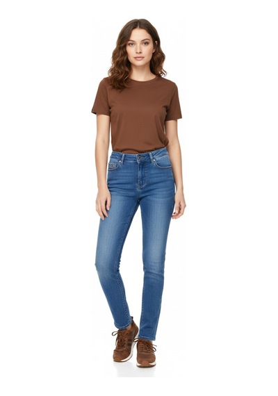 Brg Jeans Kadın Jean Pantolon Yüksek Bel B-1245 Mavi