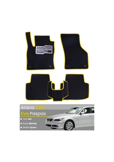 Bmw 5 Serisi E60 Sedan 2003-2010 Uyumlu Eva Paspas Tam Set Araca Özel,su Geçirmez 191