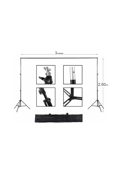 Gdx Seyyar 3x3m Beyaz Fon Perde Sistemi Standlı E-ticaret Ürün Çekim Portre Fotoğraf Stüdyo Seti Diğer