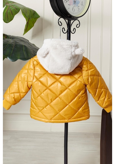 Benittokids Erkek Bebek Çocuk Kulaklı Kapüşonlu Mont 51323 Sarı