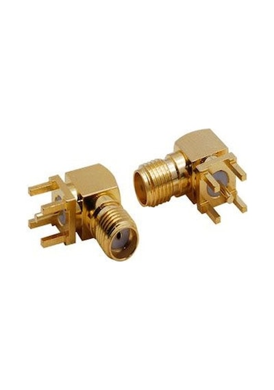 EK0320 - SMA Dişi PCB Şase Konnektör 90 Derece