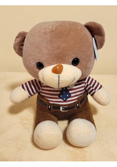 Peluş Tulumlu Ayıcık 45 Cm Kahverengi