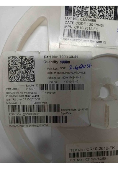 Rc040226,1k 26k1 402 Smd Direnç 1000 Adet