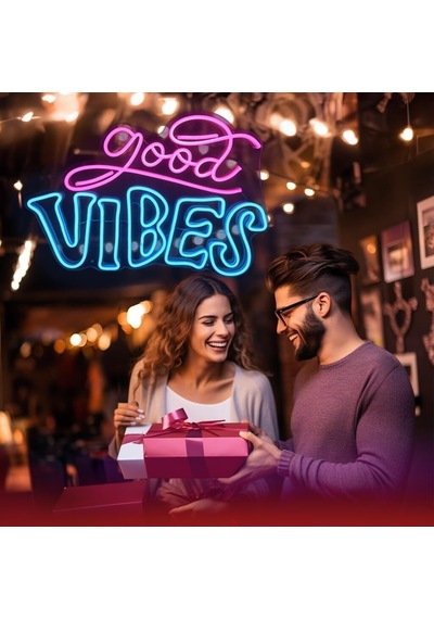 Good Vibes Neon Led Tabela Dekoratif Aydınlatma