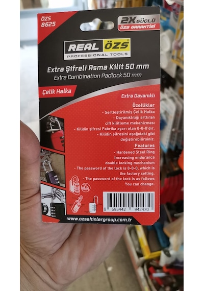 Real Özs Extra Şifreli Asma Kilit 50 MM