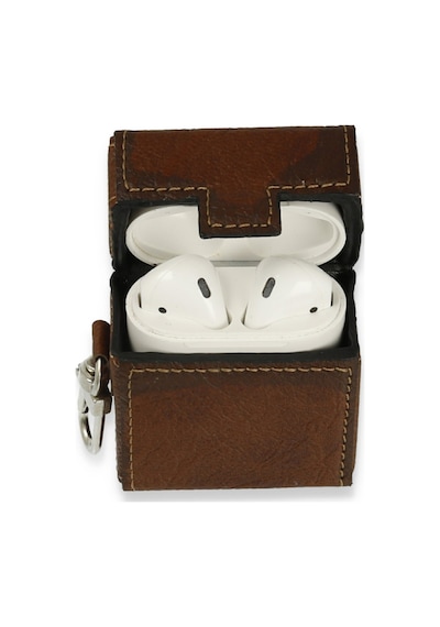 Airpods Uyumlu 2 2.nesil Deri Kılıf - Kahverengi