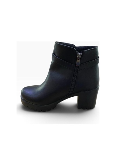 Yaren Moda Kadın Kalın Topuklu Taşlı Kışlık Bot Siyah - 941209448 Siyah