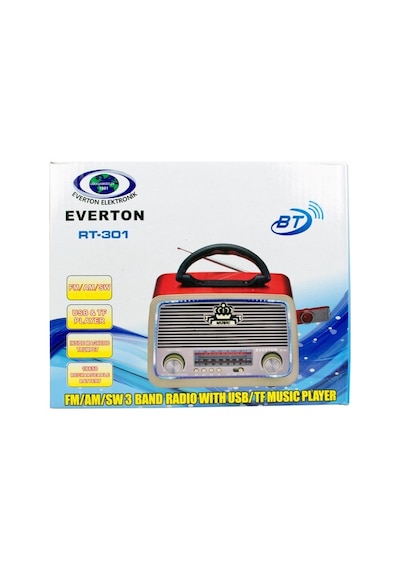 Everton Rt-301 Bluetooth Usb-Sd-Fm Nostaljik Radyo Müzik Kutusu