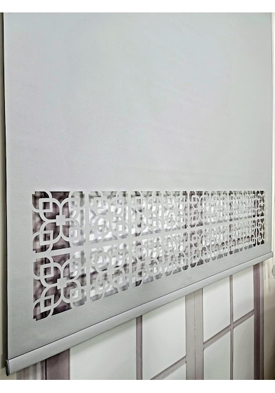 Stor Perde Desenli Lazer Kesim Kalın Kumaşlı Ml105