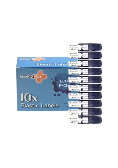 Ecotag Dymo 12268 Letratag Muadili Plastik Şerit Etiket Şeffaf 12 MM x 4 M 10'lu Paket