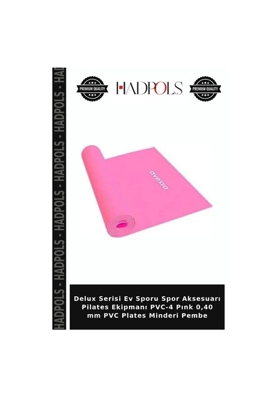 Delux Serisi Ev Sporu Spor Aksesuarı Pilates Ekipmanı Pvc-4 Pınk 0,40 Mm Pvc Plates Minderi Pembe
