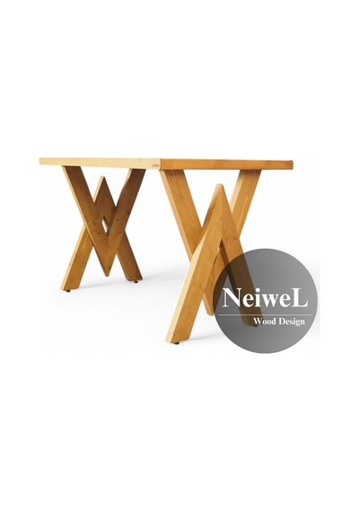 Neiwel Linna Doğal Ahşap Toplantı Masası x 120 x 260 Açık Ceviz