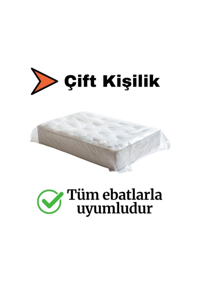 Çift Kişilik Yatak Baza Naylonu Kalın Dayanıklı Şeffaf Koruma Taşınma Nakliye Nakliyat Ambalajı Şeff