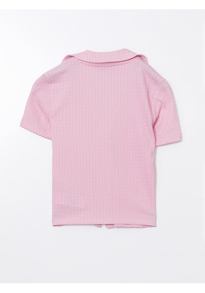 Lcw Vision Pembe Polo Yaka Dokulu Kadın Bluz